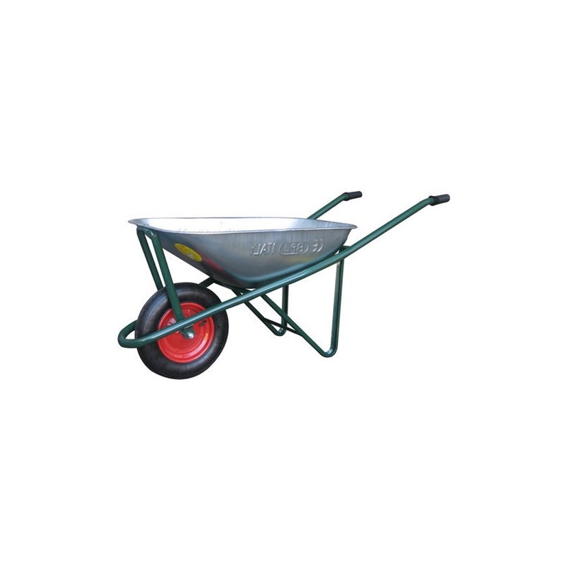 CARRIOLA ZINCATA /RUOTE PNEUM. VASCA 70LT.(40053)