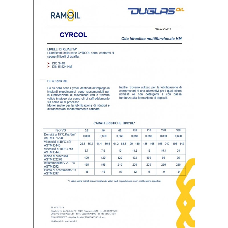 CYRCOL HVI 68_5 LT IDRAULICO