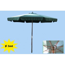 OMBR.LEGNO 3M TONDO TELO VERDE