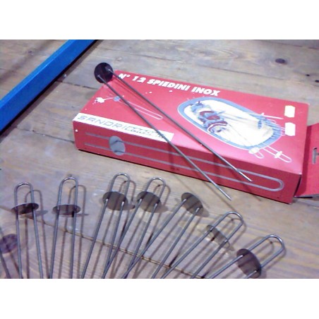 SET N. 12PZ INOX SPIEDINI BARBECUE