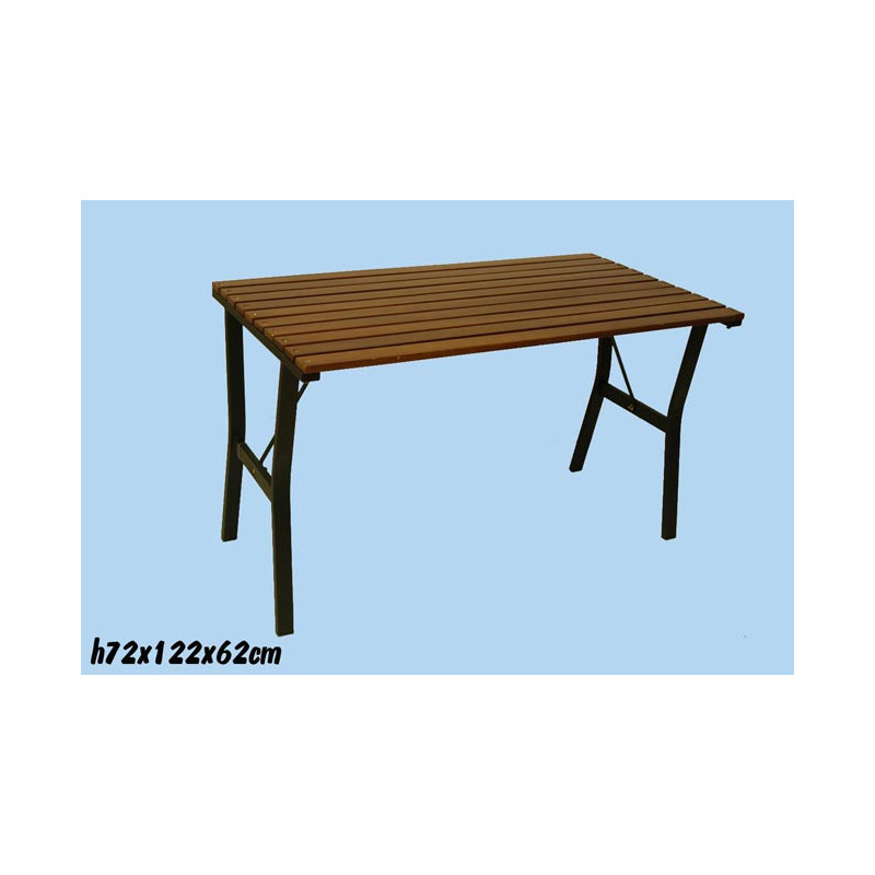 TAVOLO LEGNO E METALLO  122X60CM