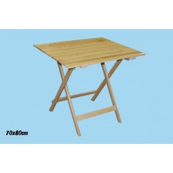 Tavolo Piegh.legno Nat.70x80cm