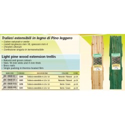 TRALICCIO ESTENS. LEGNO DI PINO    2,00X1,00 VERDE