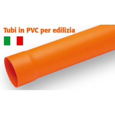 TUBO ARANCIO PVC X EDILIZIA     O 125 X 1 MT
