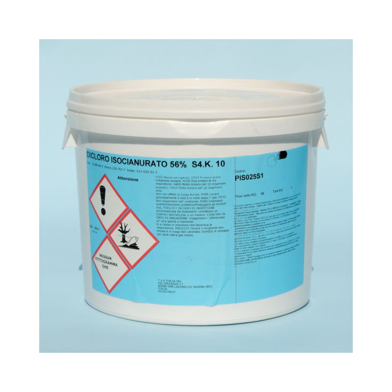 DICLORO GRANULARE 56% TANICA DA 25KG PISCINA TRATT