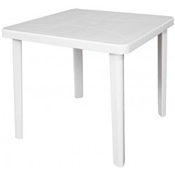 Tavolo Quadro Resina Bianca Rodi