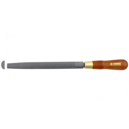 RASPA MEZZA TONDA 300 -12 B-INAX C/MANICO GIALLO