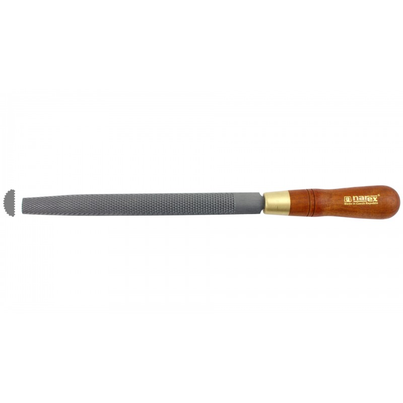 RASPA MEZZA TONDA 300 -12 B-INAX C/MANICO GIALLO
