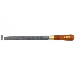 RASPA MEZZA TONDA 300 -12 B-INAX C/MANICO GIALLO