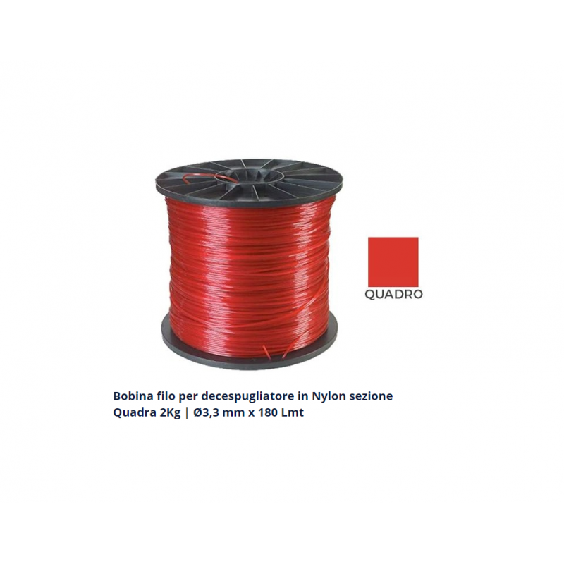 BOB.FILO D.3,3 QUADRO ROSSO 2KG -170MT