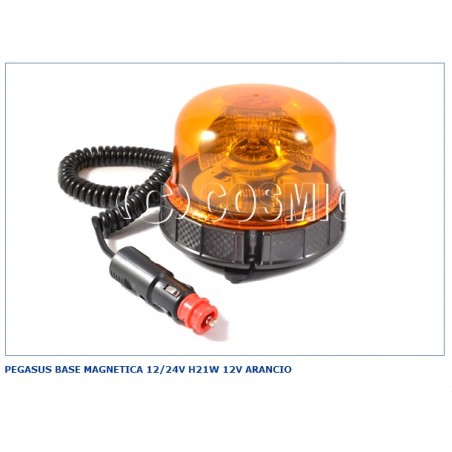 PEGASUS BASE MAGNETICA 12/24V H21W 12V ARANCIO