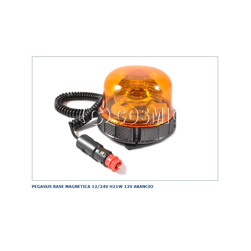 PEGASUS BASE MAGNETICA 12/24V H21W 12V ARANCIO