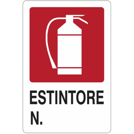CART. INDIC.ESTINTORE N° 25X31 CM