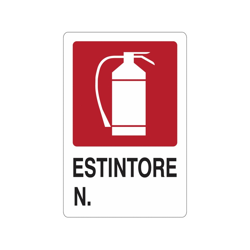 CART. INDIC.ESTINTORE N° 25X31 CM