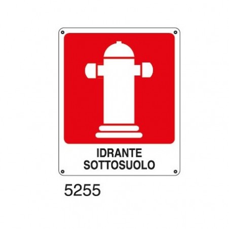 CART. INDIC.IDRANTE SOTTOSUOLO 25X31 CM