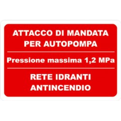 Cart. Indic."attacco Autopompa Vv.f" 25x31cm