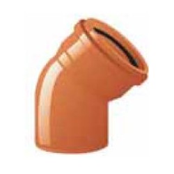 CURVA PVC C/GUARNIZIONE 45° D.400
