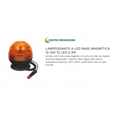 Lampeggiante Led Base Magnetica Basso 12/24