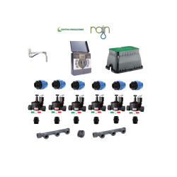 KIT IRRIGAZIONE RAIN 6 STAZIONI PROGRAMMATORE ELET