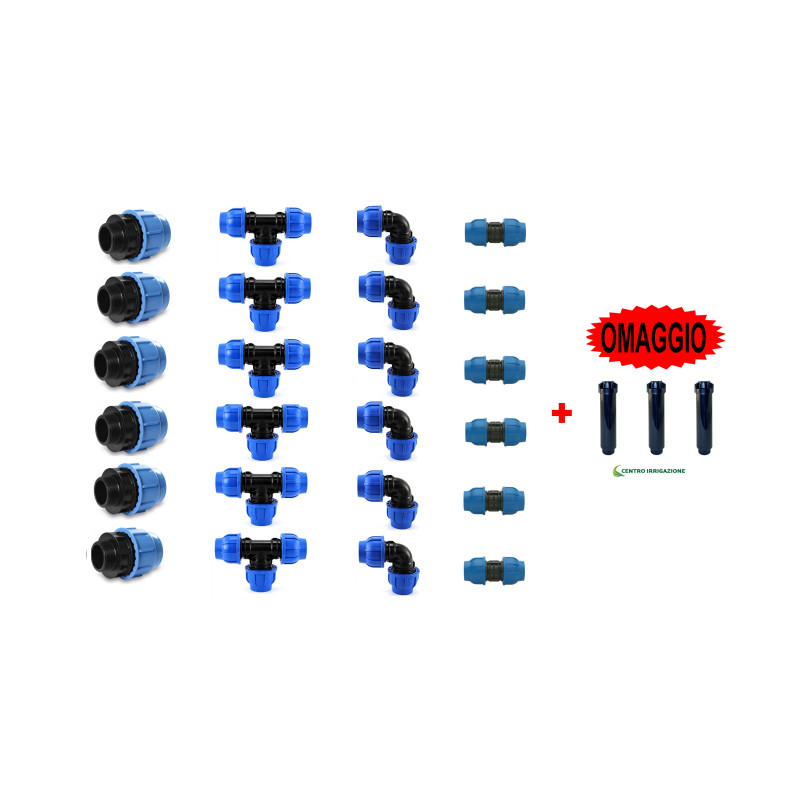 KIT INSTALLAZIONE RACCORDERIA D.32 COMPRESSIONE