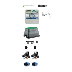 KIT IRRIGAZIONE HUNTER 2STAZIONI PROGRAMMATORE XC2