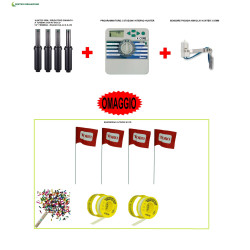 Kit Irrigazione Hunter 4 Popup+1 Centralina+1 Sensore Pioggia  + Omaggio