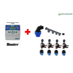 Kit Irrigazione "four" Hunter 4stazioni + Kit Allaccio Collettore