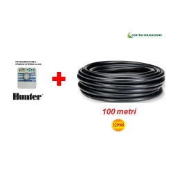 Kit Irrigazione Easy Centralina Hunter Xc 2st+100mt Tubo Pn6 32