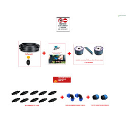 Kit Irrigazione Tubo Pn6 32+rubinetti Tape+02 Bob Manichetta Gocciolante12mill/40  +omaggio