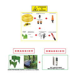 Kit "piccolo Giardiniere" Tubo Retinato+raccordi+accessori+giardino+prato +omaggio