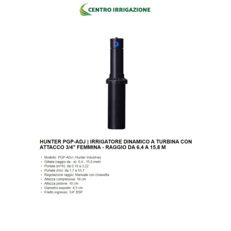 KIT X 5 IRRIGATORE DINAMICO POP UP HUNTER PGP-ADJ