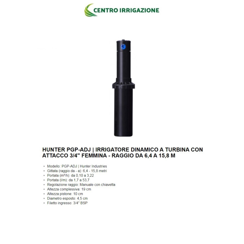 KIT X 5 IRRIGATORE DINAMICO POP UP HUNTER PGP-ADJ