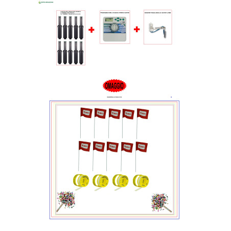 KIT IRRIGAZIONE HUNTER 10 POPUP+PROGRAMMATORE 4ST+