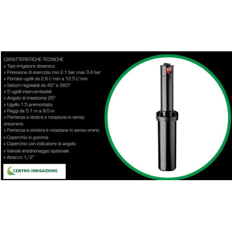 KIT X 5 IRRIGATORE DINAMICO POP UP RAIN S050