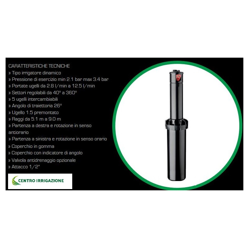 KIT X 5 IRRIGATORE DINAMICO POP UP RAIN S050