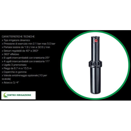 KIT X 5 IRRIGATORE DINAMICO POP UP RAIN S075