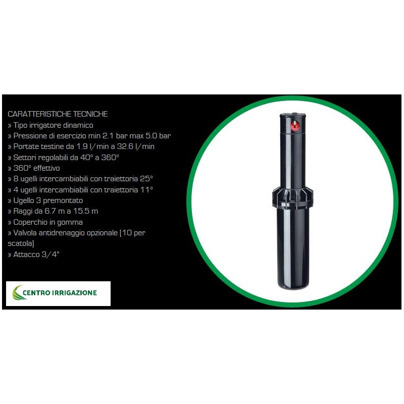 KIT X 5 IRRIGATORE DINAMICO POP UP RAIN S075