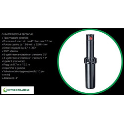 Kit X 5 Irrigatore Dinamico Pop Up Rain S075