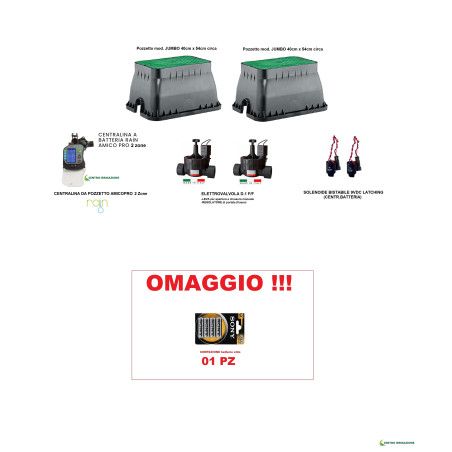 KIT IRRIGAZIONE BATTERY II PROGRAMMATORE