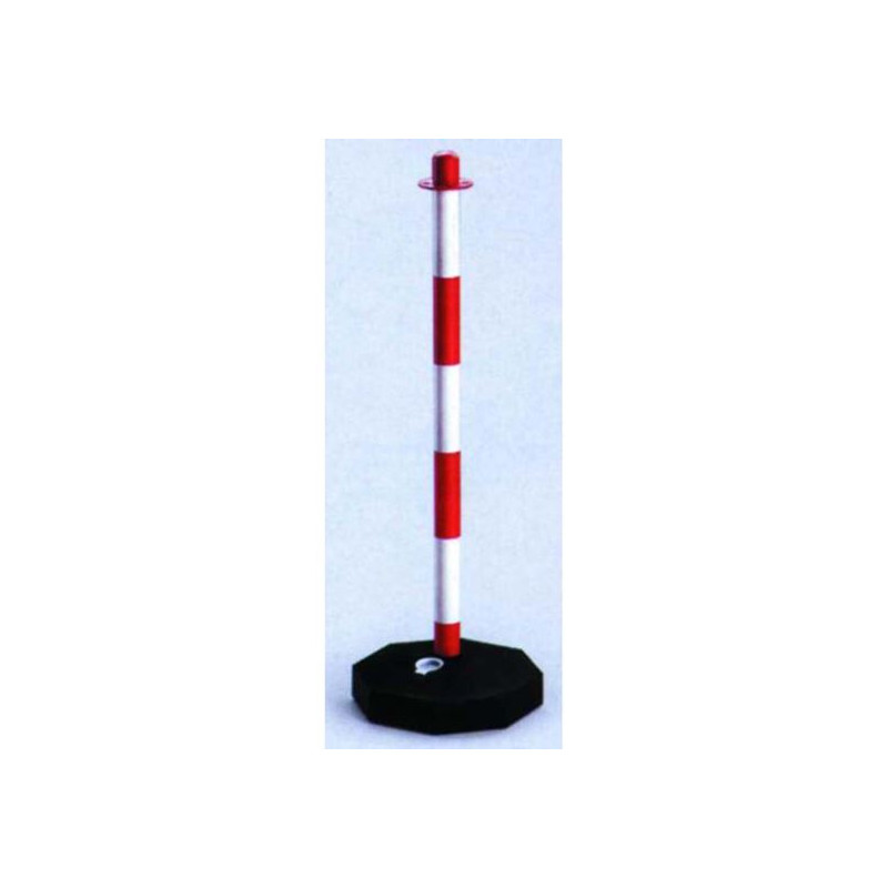 BASE PLASTICA C/COLONNA H 90CM ROSSO/BIANCO