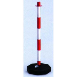 BASE PLASTICA C/COLONNA H 90CM ROSSO/BIANCO