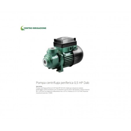 ELETTROPOMPA CENTRIFUGA 0,5 HP DAB