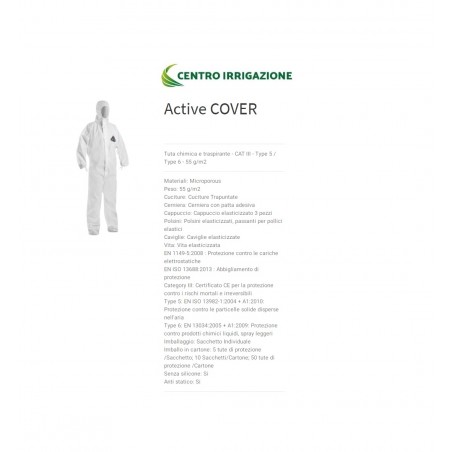 TUTA ACTIVE X551 CE0624 CATIII TYPE 5/6 TAGLIA XXL