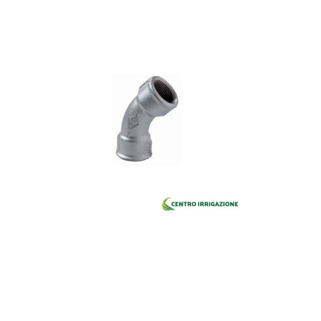 CURVA FF ZINCATA 45° FILETTATA