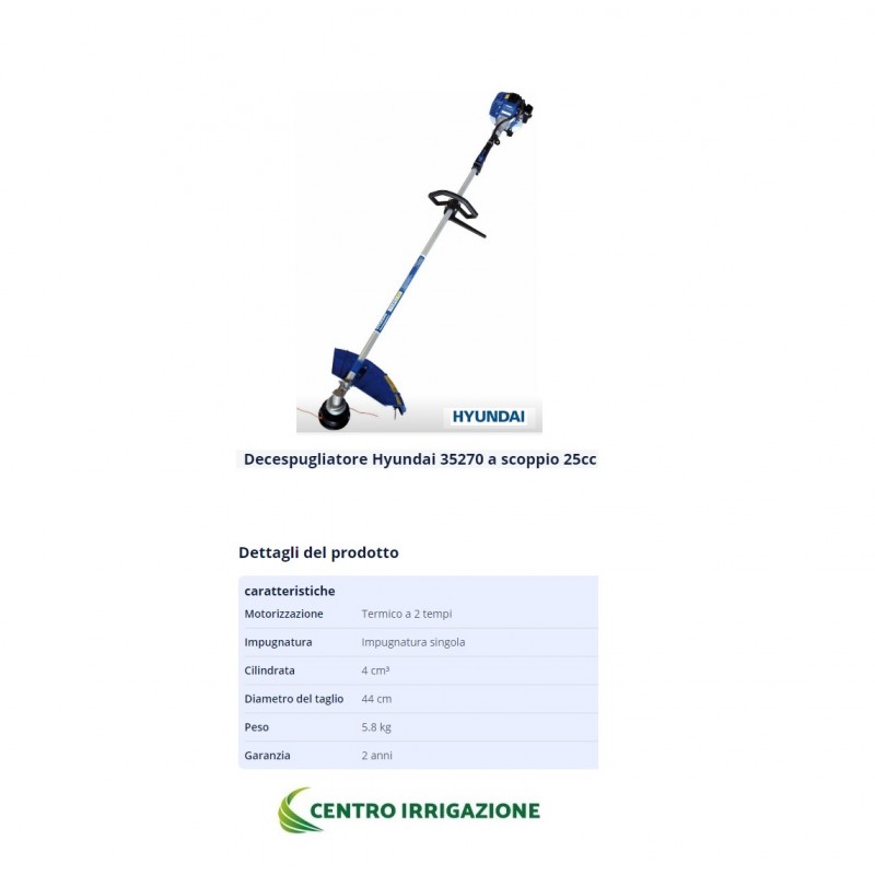 DECESPUGLIATORE HYUNDAI 25CC 2T  1,0HP
