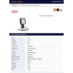 Faro A 4 Led Quadrato 90x90 Ip69k C/cavo Lampeggiante Trattore Luce