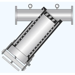 FILTRO ZINCATO FLANGIATO TIPO A D. 100 - 20 LT/S
