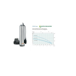 Pompa Sommersa Multistadio Monoblocco 6" Hp 1,15 Pozzo Sorgivo Mini Pozzo Giranti Acciaio Inox Autoclave Gallleggiante