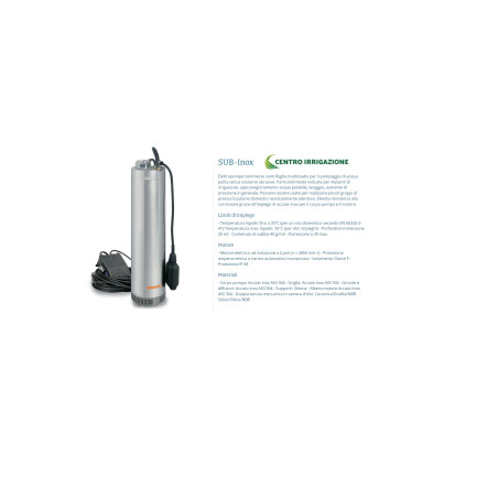 POMPA SOMMERSA MULTISTADIO 6-1300W / 1,7433HP