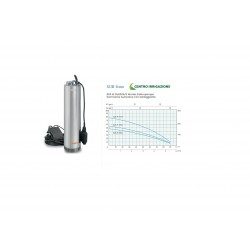 Pompa Sommersa Multistadio Monoblocco 6" Hp 1,15 Pozzo Sorgivo Mini Pozzo Giranti Plastica Autoclave Gallleggiante